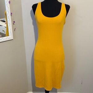 Rolla Coster Sleeveless Ribbed Midi Dress - Mustard